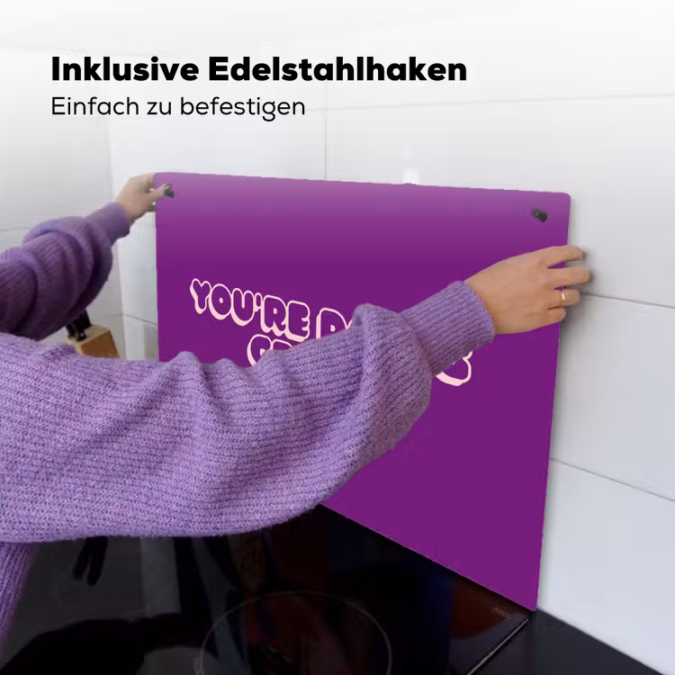 You're doing great - Paars - Bubble letters Inductie beschemer met haakjes klein -ky-ophangen-de