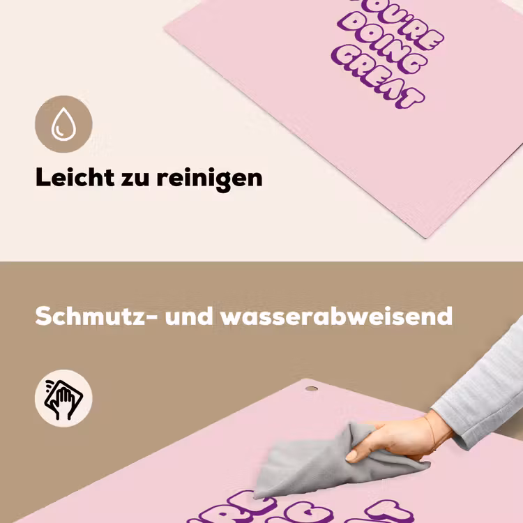 You're doing great - Roze - Bubble letters Inductie beschemer met haakjes klein -ky-schoon-de