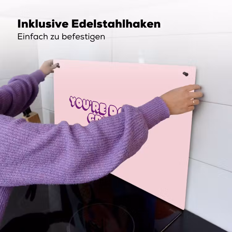 You're doing great - roze - 3D Inductie beschemer met haakjes klein -ky-ophangen-de