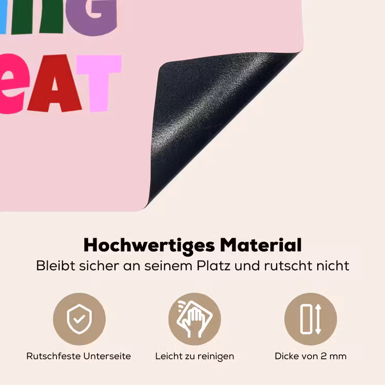 You're doing great - Roze - Kleurrijk Inductie beschemer met haakjes klein -ky-onderkant-de