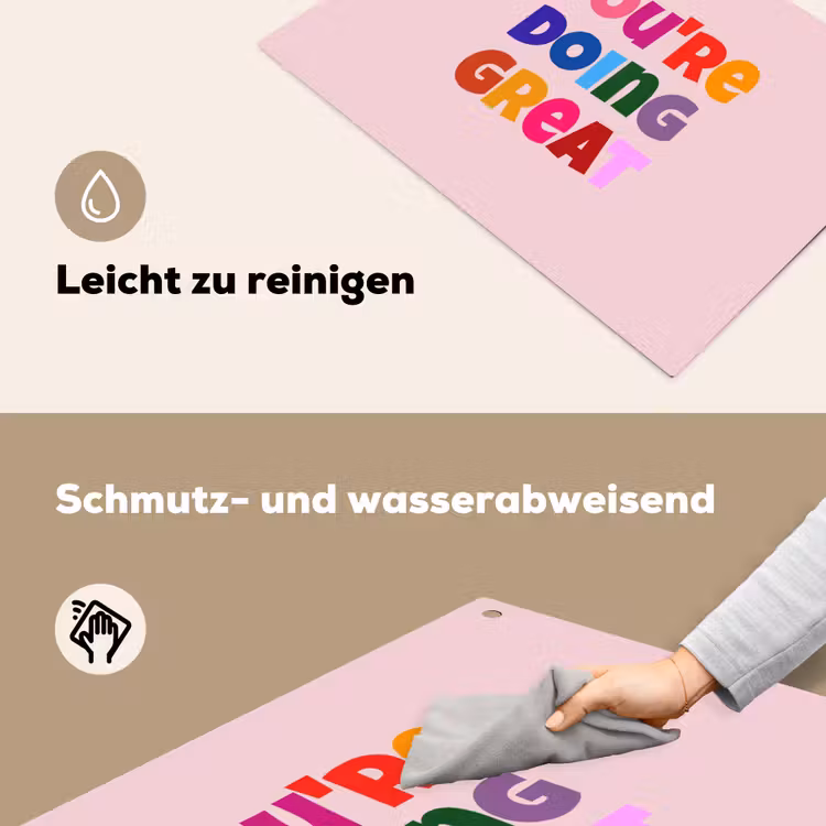 You're doing great - Roze - Kleurrijk Inductie beschemer met haakjes klein -ky-schoon-de