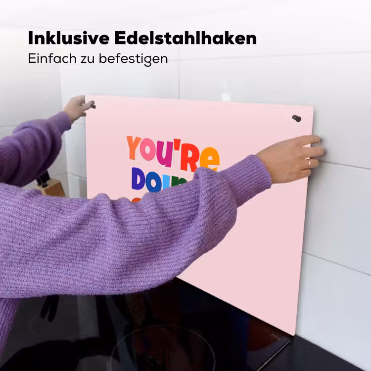 You're doing great - Roze - Kleurrijk Inductie beschemer met haakjes klein -ky-ophangen-de