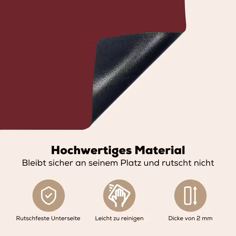 Dark - Garnet - Rood Inductie beschemer met haakjes klein 777 -ky-onderkant-de
