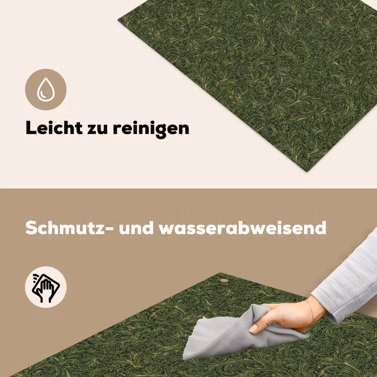 Donker - Groen - Krullend - Botanisch Inductie beschemer met haakjes klein 777 -ky-schoon-de