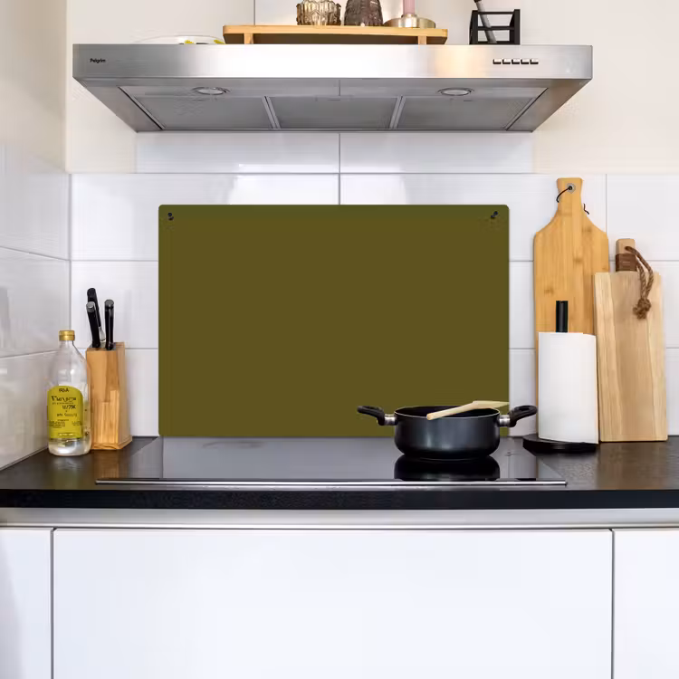 Dark - Olive - Groen Inductie beschemer met haakjes klein 777 -sfeer2
