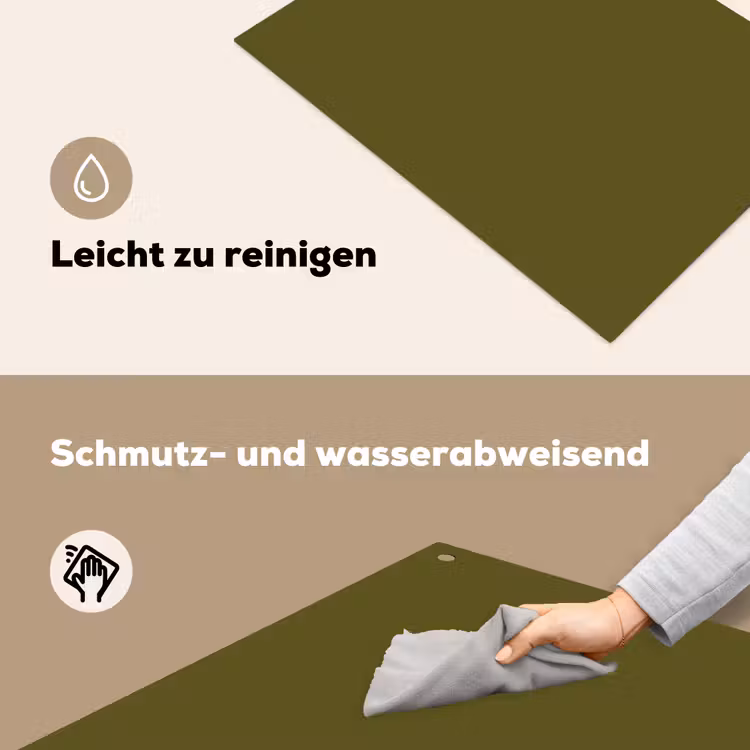 Dark - Olive - Groen Inductie beschemer met haakjes klein 777 -ky-schoon-de