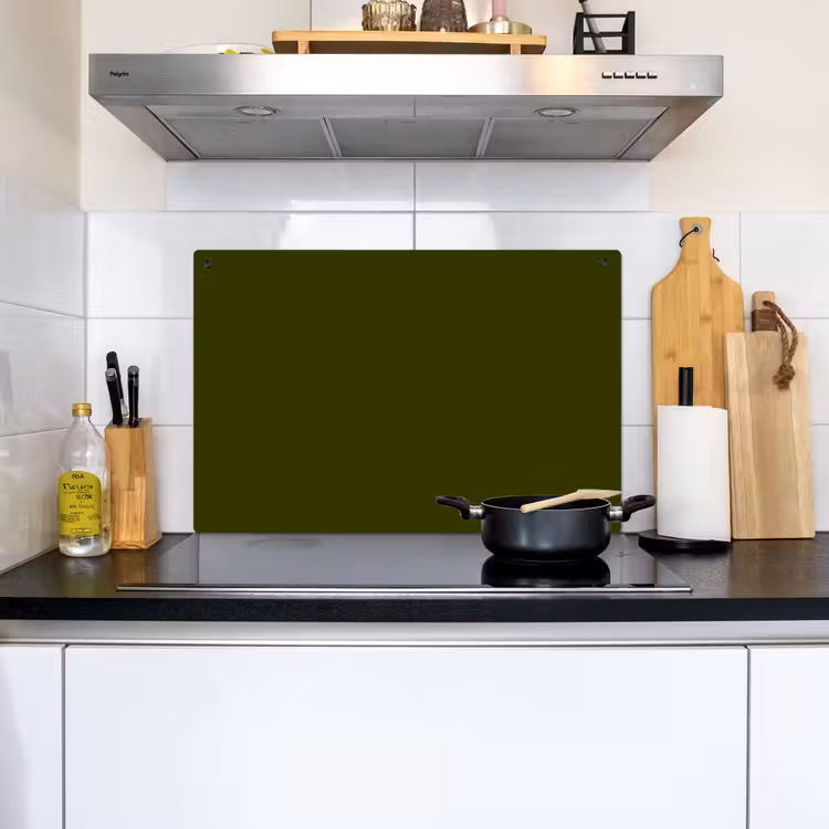 Dark  - Olive - Groen Inductie beschemer met haakjes klein 777 -sfeer2