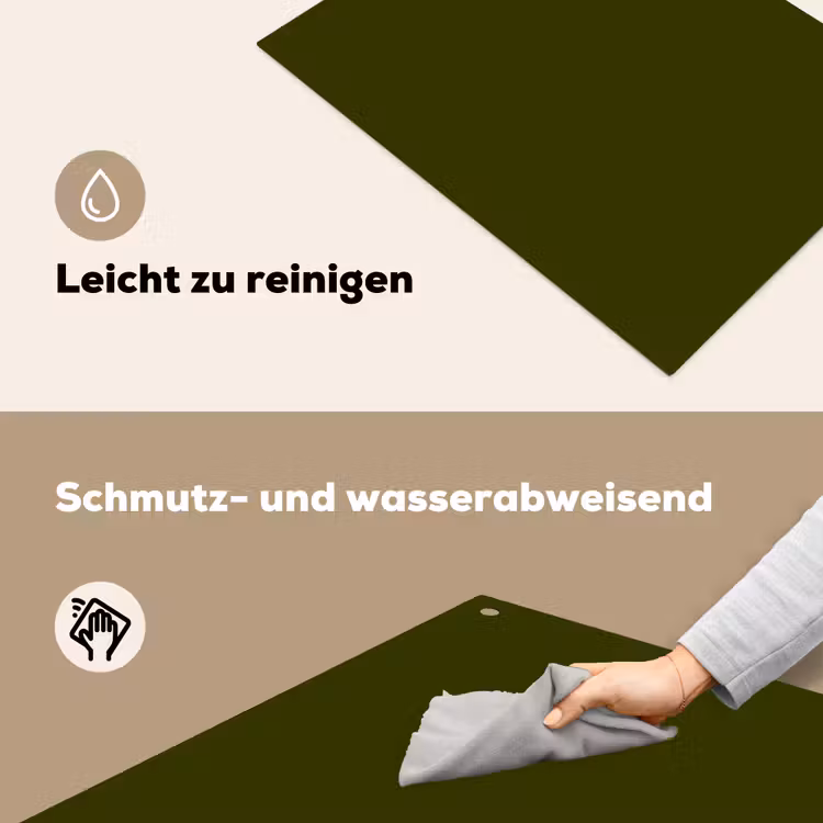 Dark  - Olive - Groen Inductie beschemer met haakjes klein 777 -ky-schoon-de
