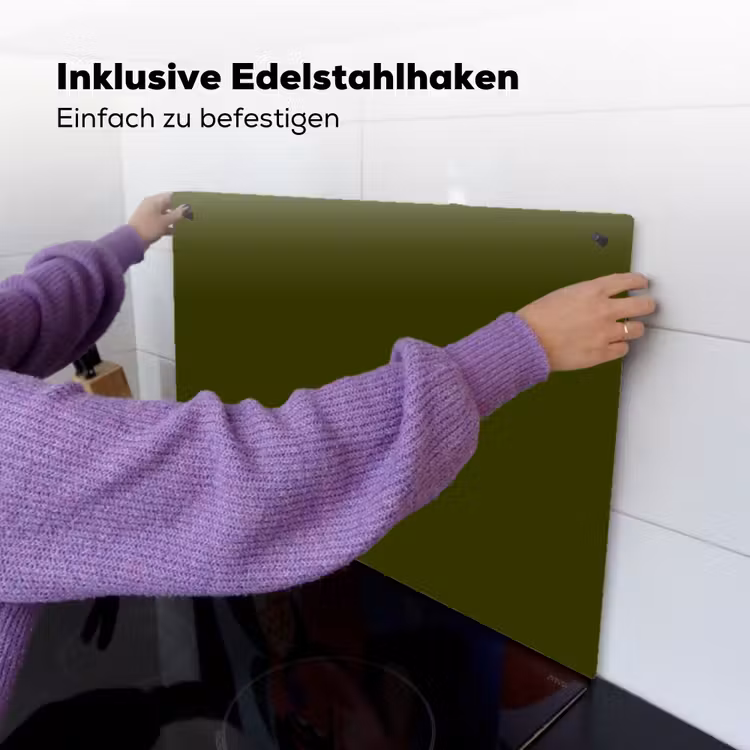 Dark  - Olive - Groen Inductie beschemer met haakjes klein 777 -ky-ophangen-de