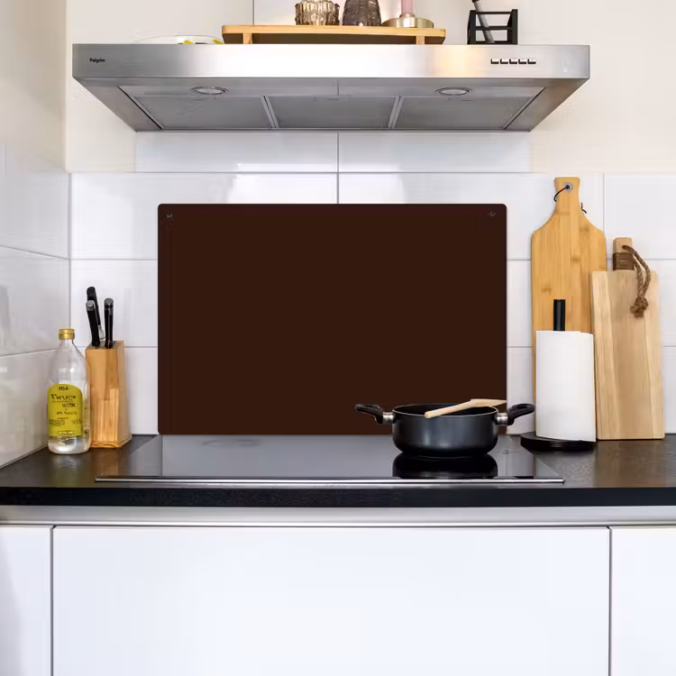 Dark - Chocolate - Bruin Inductie beschemer met haakjes klein 777 -sfeer2