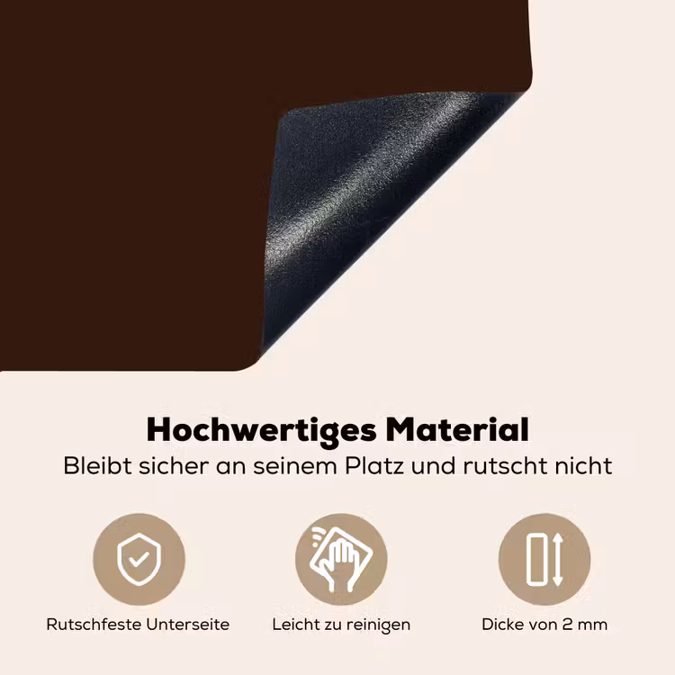 Dark - Chocolate - Bruin Inductie beschemer met haakjes klein 777 -ky-onderkant-de