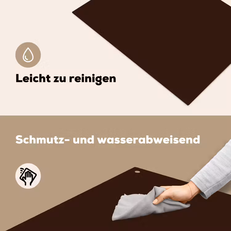 Dark - Chocolate - Bruin Inductie beschemer met haakjes klein 777 -ky-schoon-de