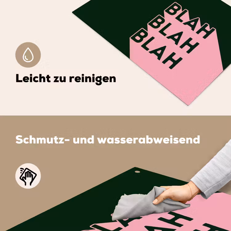 Donkergroen - Tekst - Schaduw - Grafisch Inductie beschemer met haakjes klein -ky-schoon-de