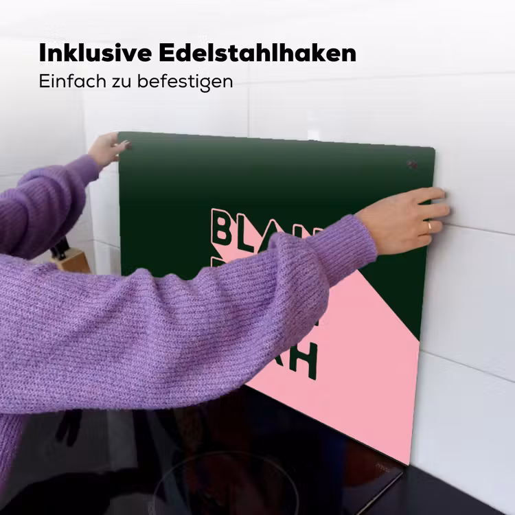 Donkergroen - Tekst - Schaduw - Grafisch Inductie beschemer met haakjes klein -ky-ophangen-de