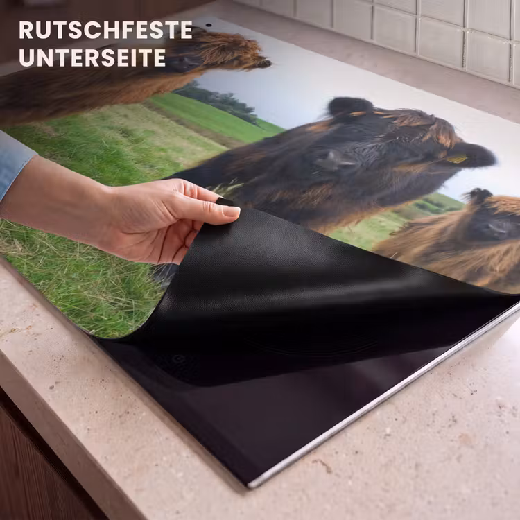 2-in-1 Herdabdeckplatte & Spritzschutz - Duo van de Weide - Duo van de Weide Inductie beschemer met haakjes klein