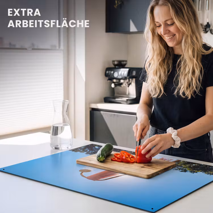 Douche - Water - Zomer - Blauw Inductie beschemer met haakjes klein -ky-usp-de