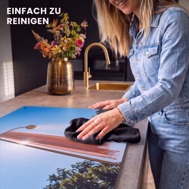 Douche - Water - Zomer - Blauw Inductie beschemer met haakjes klein -ky-schoon-de
