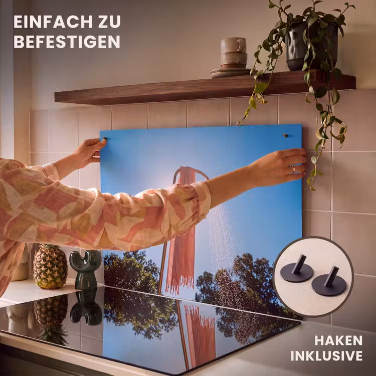 Douche - Water - Zomer - Blauw Inductie beschemer met haakjes klein -ky-ophangen-de