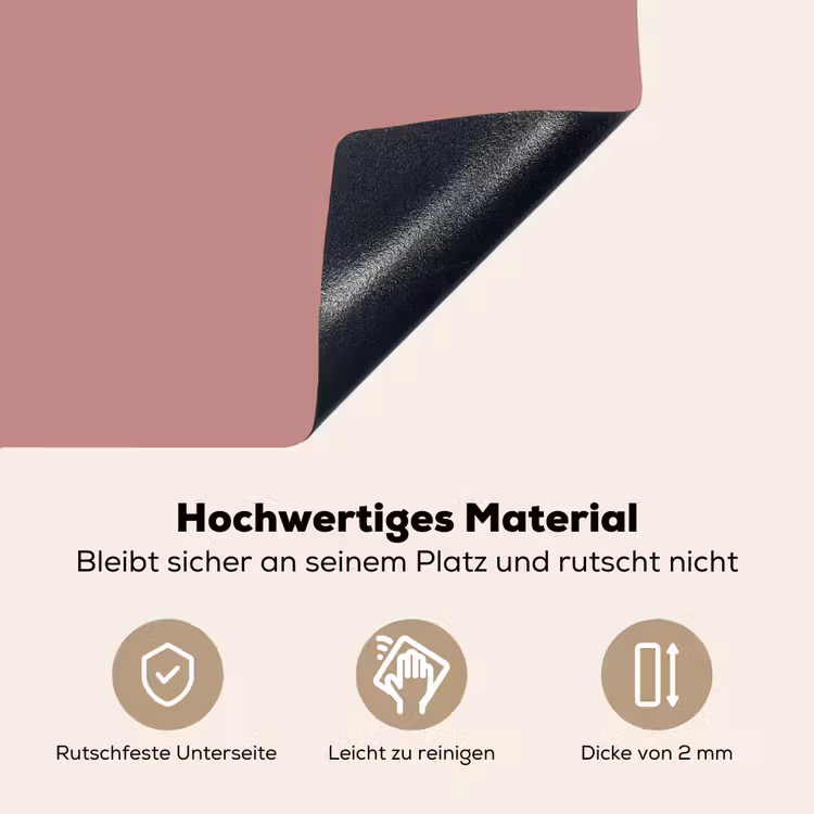 Dusty - Rose - Roze Inductie beschemer met haakjes klein 777 -ky-onderkant-de