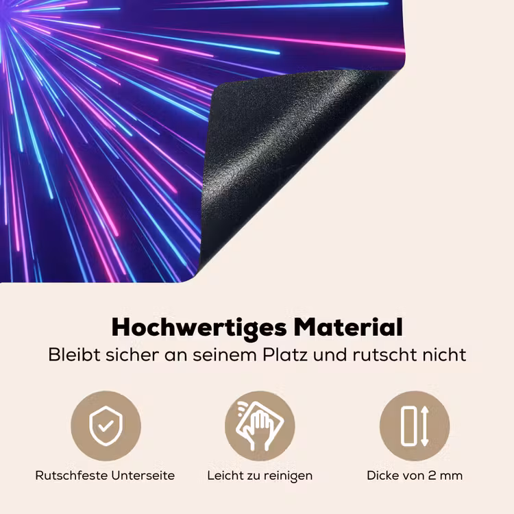 Dynamisch - Ruimte - Kleurrijk Inductie beschemer met haakjes klein -ky-onderkant-de