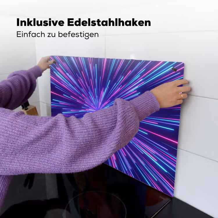 Dynamisch - Ruimte - Kleurrijk Inductie beschemer met haakjes klein -ky-ophangen-de