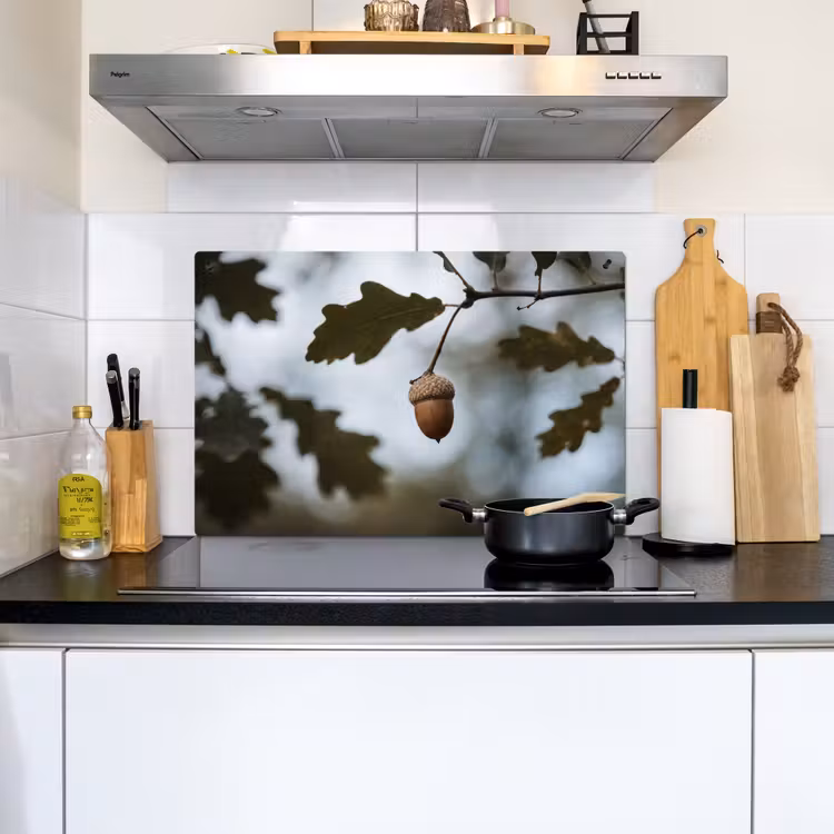 Eikel - Eikenblad - Bos - Herfst - Natuur Inductie beschemer met haakjes klein -sfeer2