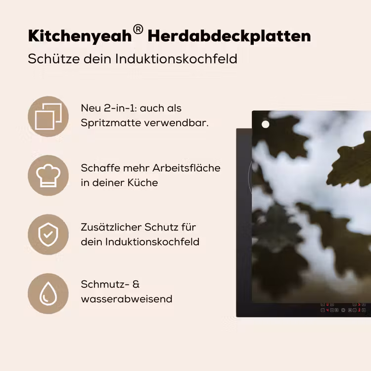 Eikel - Eikenblad - Bos - Herfst - Natuur Inductie beschemer met haakjes klein -ky-usp-de