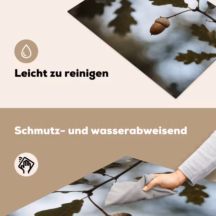 Eikel - Eikenblad - Bos - Herfst - Natuur Inductie beschemer met haakjes klein -ky-schoon-de