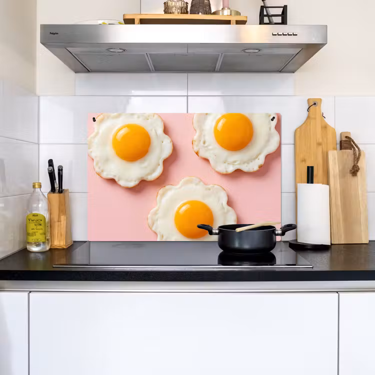 Eieren - Bloem - Roze Inductie beschemer met haakjes klein -sfeer2