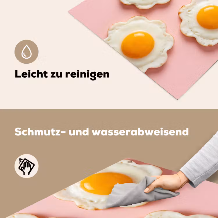 Eieren - Bloem - Roze Inductie beschemer met haakjes klein -ky-schoon-de