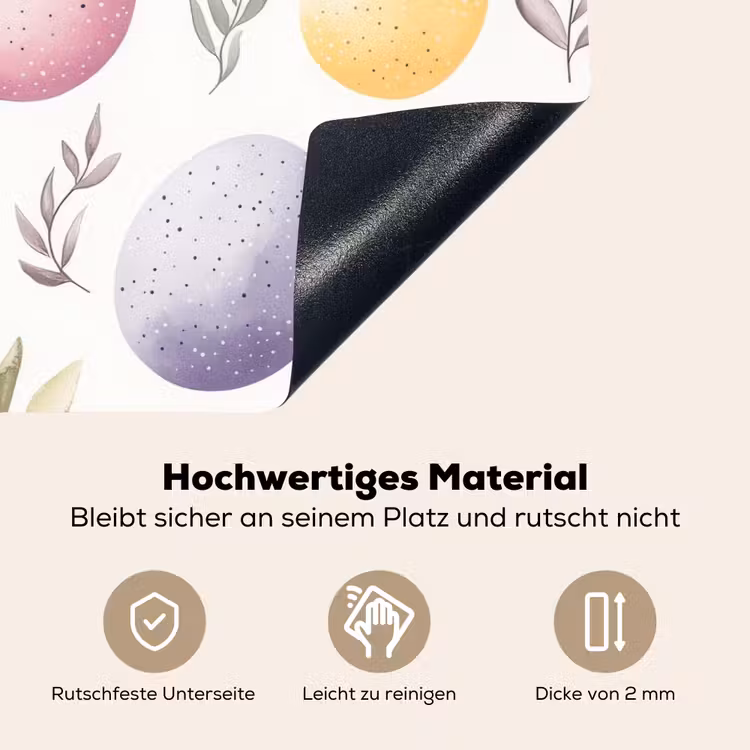 Eieren - Kleurrijk - Patroon Inductie beschemer met haakjes klein -ky-onderkant-de