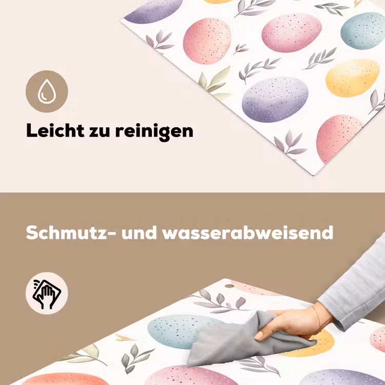 Eieren - Kleurrijk - Patroon Inductie beschemer met haakjes klein -ky-schoon-de