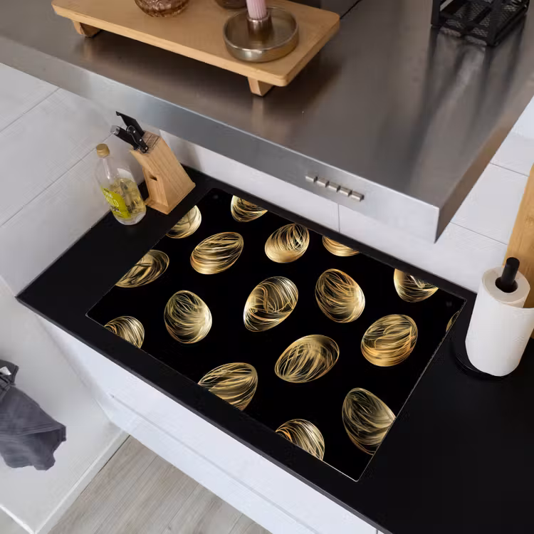Eieren - Goud - Patroon Inductie beschemer met haakjes klein -sfeer1