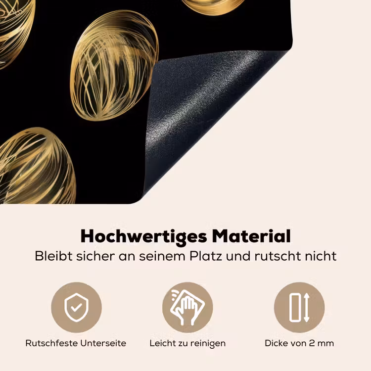 Eieren - Goud - Patroon Inductie beschemer met haakjes klein -ky-onderkant-de