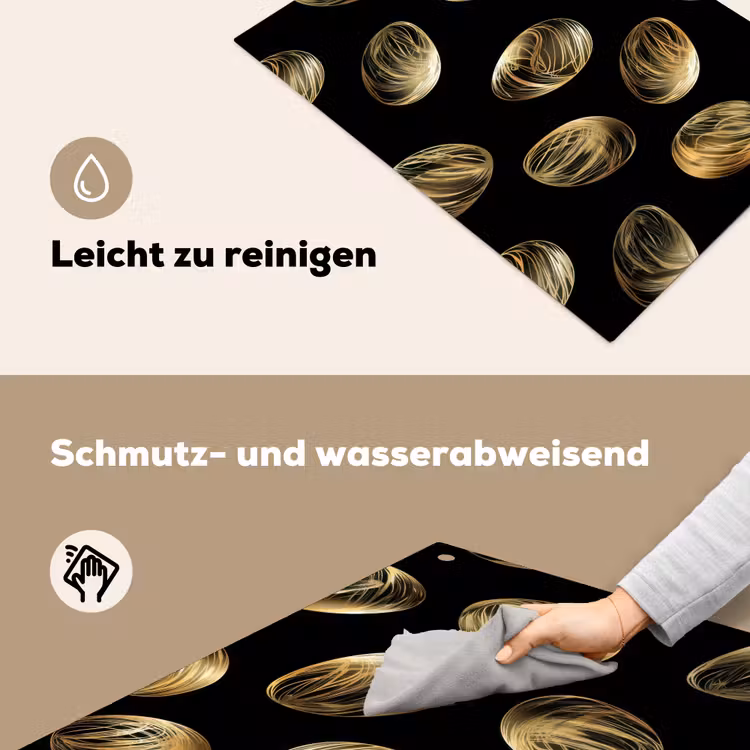 Eieren - Goud - Patroon Inductie beschemer met haakjes klein -ky-schoon-de