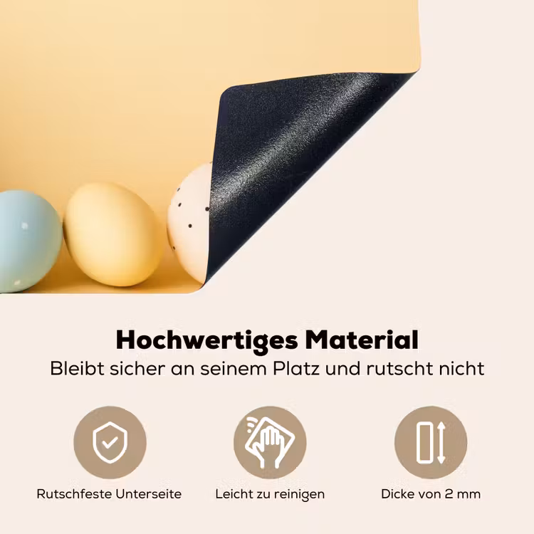 Eieren - Konijn - Pasteltinten Inductie beschemer met haakjes klein -ky-onderkant-de