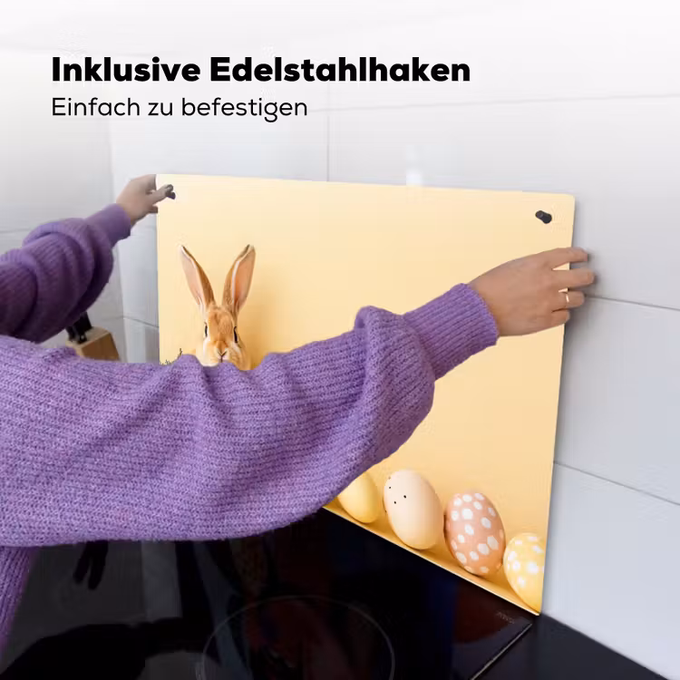 Eieren - Konijn - Pasteltinten Inductie beschemer met haakjes klein -ky-ophangen-de