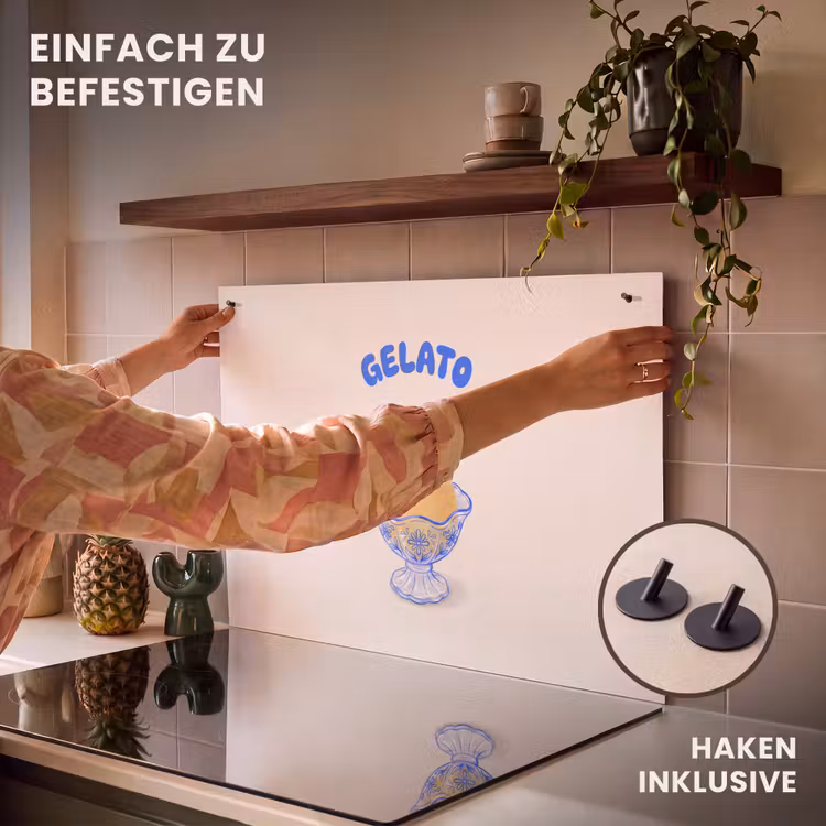 IJs - Citroen - Illustratie - Geel - Dessert Inductie beschemer met haakjes klein -ky-ophangen-de