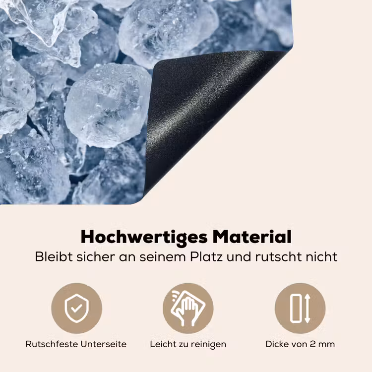 Ijsblokjes - Water - Blauw Inductie beschemer met haakjes klein -ky-onderkant-de