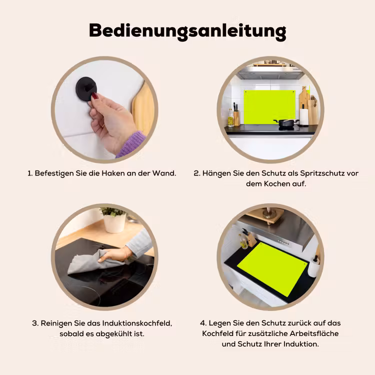 Electric - Lemon - Geel Inductie beschemer met haakjes klein 777 -ky-gebruik-de