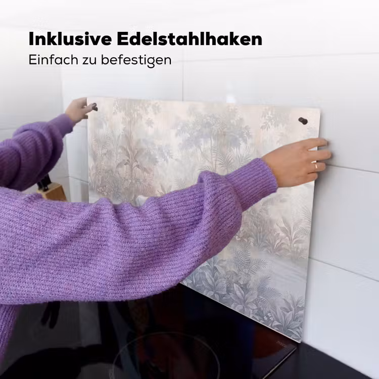 Olifant - Familie - Jungle - Illustratie - Grijs Inductie beschemer met haakjes klein -ky-ophangen-de
