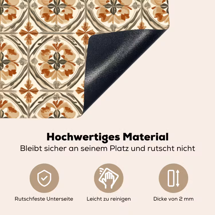 Elegant - Antiek - Kleurrijk Inductie beschemer met haakjes klein 777 -ky-onderkant-de