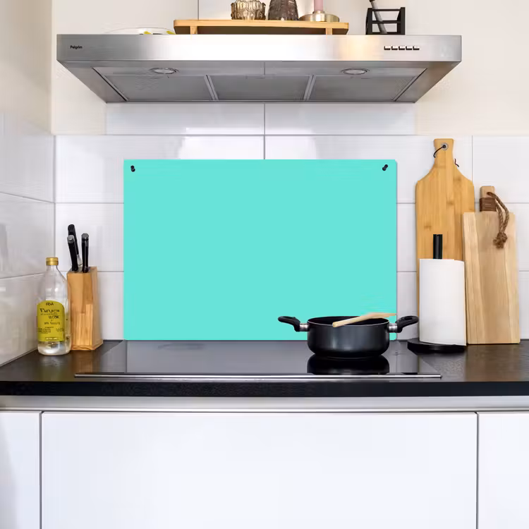Electric - Cyan - Turkoois Inductie beschemer met haakjes klein 777 -sfeer2