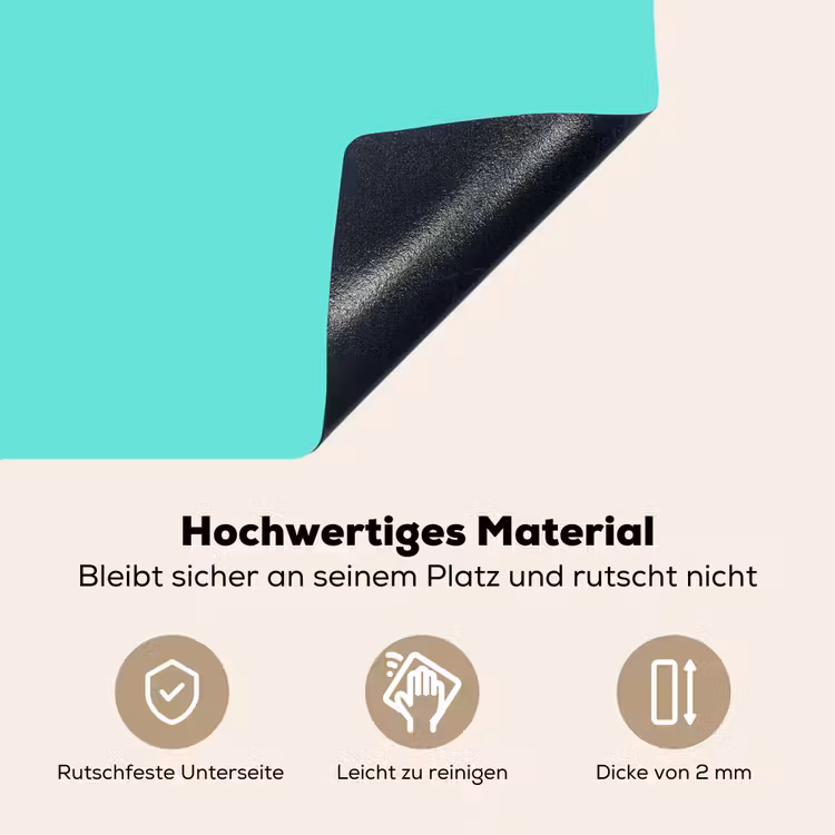Electric - Cyan - Turkoois Inductie beschemer met haakjes klein 777 -ky-onderkant-de