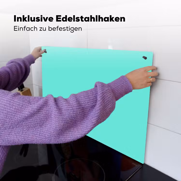 Electric - Cyan - Turkoois Inductie beschemer met haakjes klein 777 -ky-ophangen-de