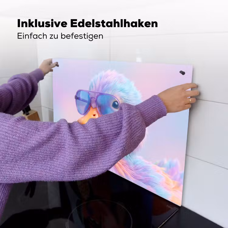Eend - bril - Pastel Inductie beschemer met haakjes klein -ky-ophangen-de