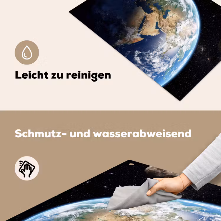Aarde - Ruimte - Blauw - Groen Inductie beschemer met haakjes klein -ky-schoon-de
