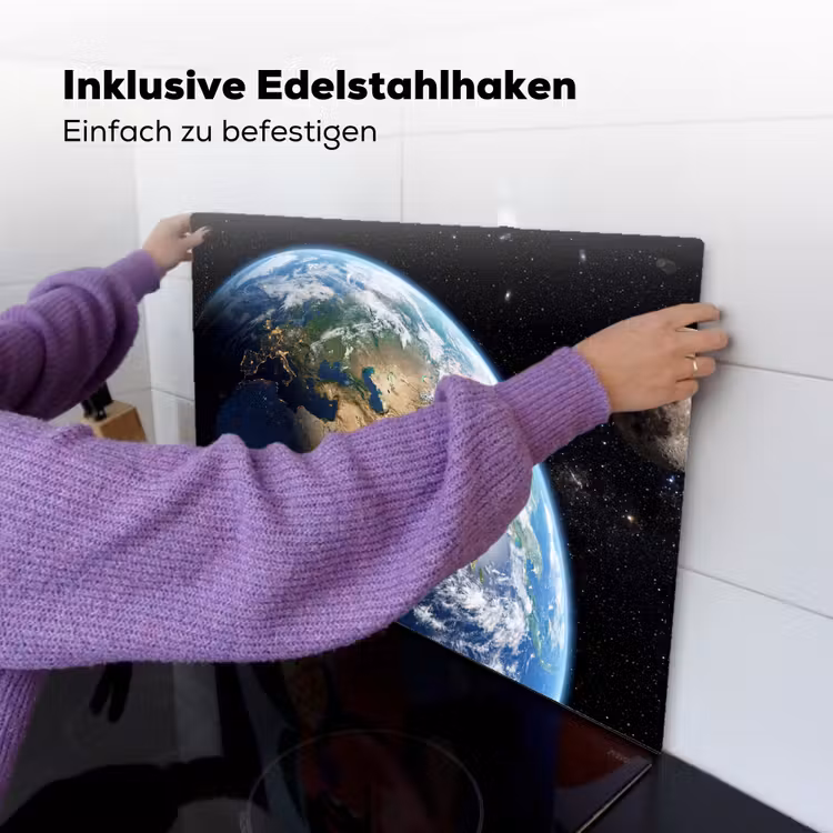 Aarde - Ruimte - Blauw - Groen Inductie beschemer met haakjes klein -ky-ophangen-de