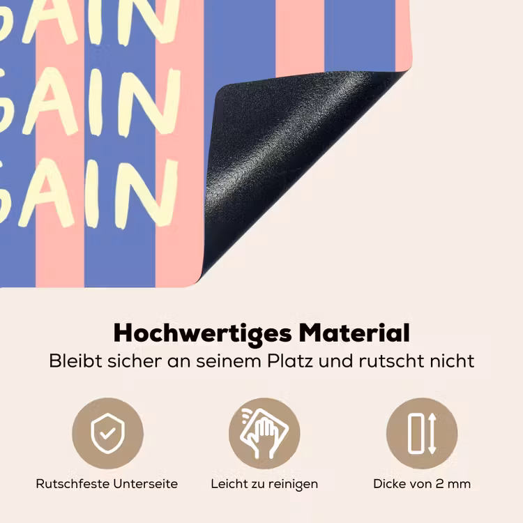 Try again - Strepen - Roze - Verticaal - Blauw Inductie beschemer met haakjes klein -ky-onderkant-de