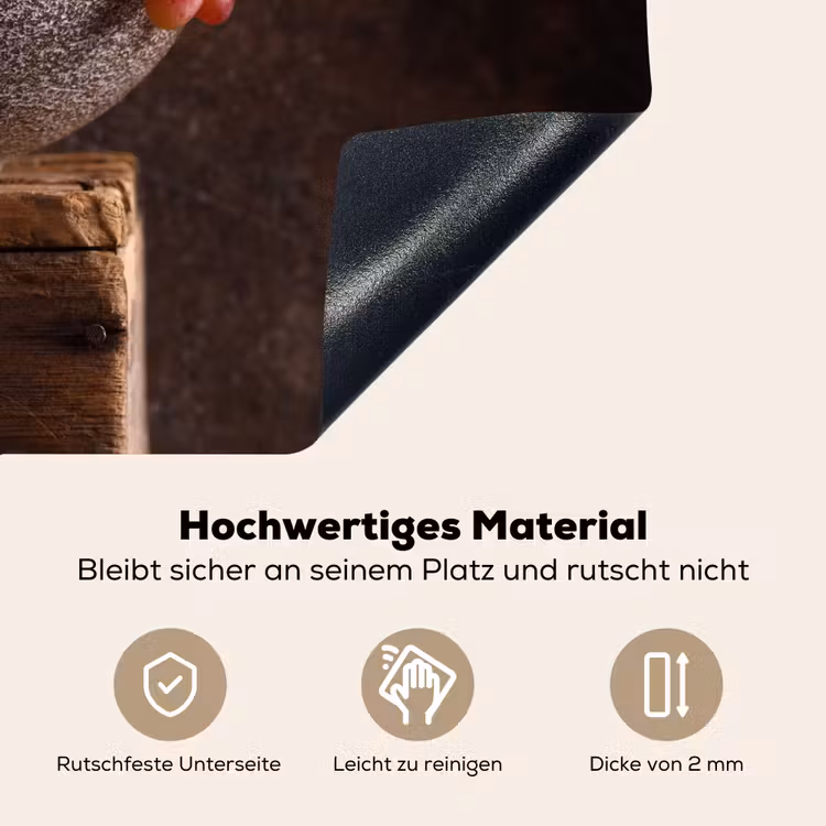 2-in-1 Herdabdeckplatte & Spritzschutz - Ernte der Süße - Oogst van Zoetheid Inductie beschemer met haakjes klein